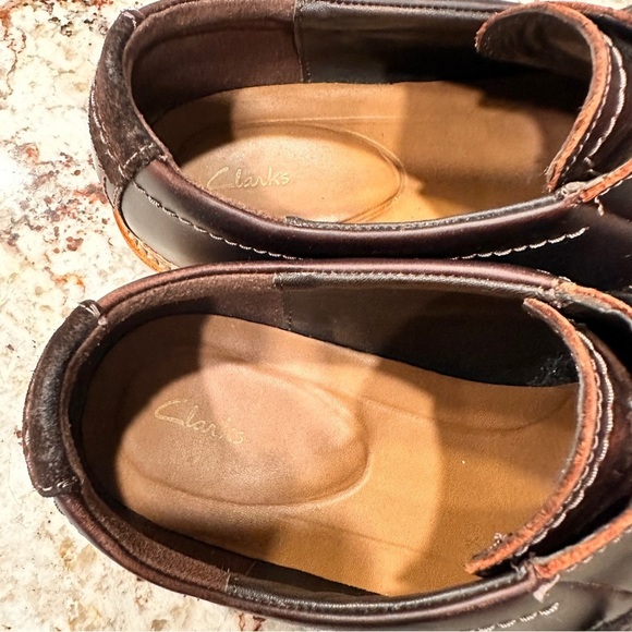 Clark’s Men's Brown Leather Oxford Shoes size 12 business casual comfort lace - Picture 8 of 10